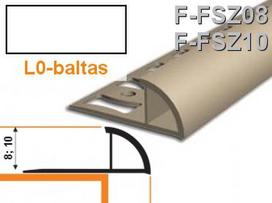 Profilis užbaigimo PVC Aspro, išorinis | 10 mm x 2.5 m, baltas