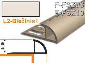 Profilis užbaigimo PVC Aspro, išorinis | 10 mm x 2.5 m, biežinis1