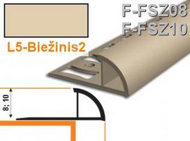 Profilis užbaigimo PVC Aspro, išorinis | 10 mm x 2.5 m, biežinis2