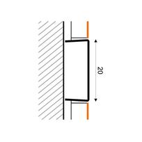 Profilis C tipo, nerūdyjančio plieno, dekoratyvinis Stainless Steel Profiles | 10 mm L-250cm