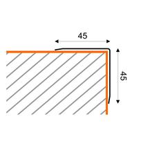 Profilis kampinis, nerūdyjančio plieno Stainless Steel Profiles | 30x30mm L-250cm