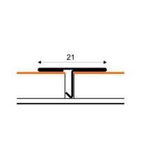 Profilis T tipo, nerūdyjančio plieno Stainless Steel Profiles | 14 mm L-250cm