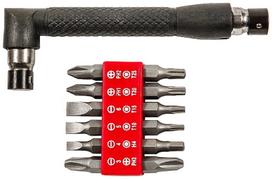 Antgalių rinkinys su magnetiniu griebtuvu 13 vnt, Top tools | (-) 3, 4, 5, 6 mm, PH1, PH2, PH3, H4, T10, T15, T20, T26