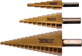 Grąžtų metalui pakopinių HSS rinkinys, 3vnt Sthor | 4-32mm