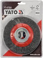 Šveitimo šepetys diskinis, kampiniam šlifuokliui, ⌀32mm, INOX Yato | d-150mm