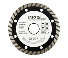 Diskas pjovimo deimantinis (šlapiam-sausam pjovimui) TURBO Yato | d-115x2,4x22,2mm
