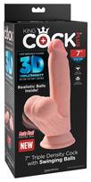 King Cock Plus kcp 7 tdc w swinging balls lig realistiškas dildo