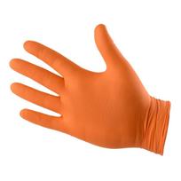 Vienkartinės nitrilinės pirštinės M-Safe Grippaz 246, oranžinės, 50 vnt.