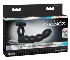 Fantasy C-Ringz fcr Posable Partner Double Pen vibratorius kiškutis