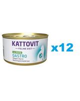 KATTOVIT Feline Diet Gastro Turkey su kalakutiena 12 x 85 g