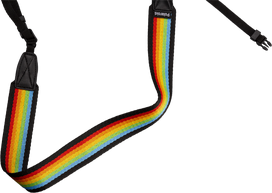 POLAROID CAMERA STRAP FLAT RAINBOW BLACK