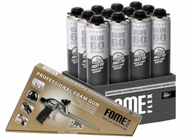 Putos klijuojančios Fome Flex 60 SECONDS FAST FIX, 750ml, 12vnt.+dovana, Tegra State