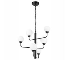 Sietynas ant grandinės OSCAR 6xG9/5W/230V juodas