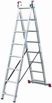 Kopėčios KRAUSE Corda, 2 x 8, aliumininės, universalios, maks. darbinis aukštis - 485 cm