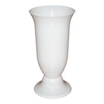 Plastikinė vaza, pastatoma, baltos sp., 19,5x37,5 cm