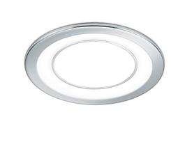 Įleidžiama LED panelė TRIO CORE, 10 W, 1040 lm, 3000 K, chromo sp., ø14,5 cm