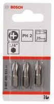Sukimo antgaliai BOSCH Extra Hard, PH2, 25 mm, 3 vnt.