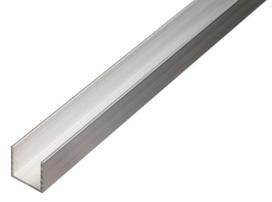 Aliumininis U profiliuotis BA, 431556, 20 x 20 x 20 x 1,5 x 2600 mm