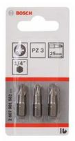 Sukimo antgaliai BOSCH Extra Hard, PZ3, 25 mm, 3 vnt.