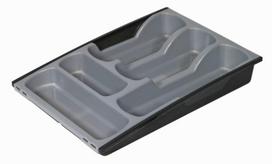 Reguliuojamas stalo įrankių dėklas CURVER BASIC KITCHEN ACCESORIES, pilkos spalvos, h6 x 30 x 42 cm