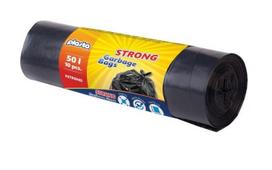 Šiukšlių maišai PLASTA TRASH PANDA STRONG, juodos sp., 30 mikr., 50 l, 10 vnt.