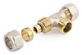 Užveržiamas trišakis GENERAL FITTINGS, DN18 x 1/2, išor. sr.