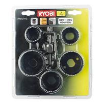 Gręžimo karūnų rinkinys RYOBI RAK07HS, 32/38/45/50/54 mm, 7 dalių