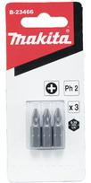 Sukimo antgalių rinkinys MAKITA, PZ1/PZ2/PZ3 x 25 mm, 3 vnt.