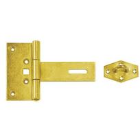 Lankstas su užraktu DMX ZZBR 150, 100 x 50 x 100 x 2,5 mm, geltonai cinkuotas