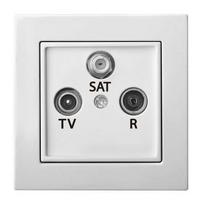TV + R + SAT lizdas be rėmelio EPSILON, galinis, baltos sp.