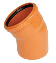 PVC lauko kanalizacijos alkūnė WAVIN DN160, 30°