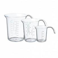 Matavimo indų rinkinys PLAST TEAM Palermo, plastikiniai, skairios sp., 0,2 L + 0,5 L + 1 L
