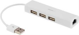 USB tinklo plokštė DELTACO USB2-LAN3, USB 2.0 100Mb/s