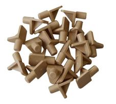 Lentynų laikiklis, plastikinis, D-5 mm, klevo sp., 20 vnt.