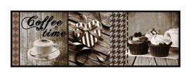 Virtuvinis kilimėlis COOK&WASH Coffee Time Taupe, 150 x 50 cm, 100% poliamido