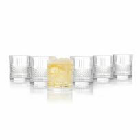 Krištolinės viskio stiklinės RCR BRILLANTE, 6 vnt., 340 ml