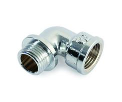 Žalvarinė chrom. alkūnė GENERAL FITTINGS, 1/4", vid/išor