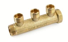 Žalvarinis kolektorius GENERAL FITTINGS, 1"x 1/2", 3-jų žiedų