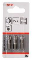 Sukimo antgaliai BOSCH Extra Hard, PZ2, 25 mm, 3 vnt.