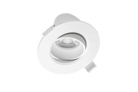Įleidžiamas LED šviestuvas GTV VOLARE, 10 W, 800 lm, 3000 K, 38°, baltos sp., apvalios f., Ø10,4 cm