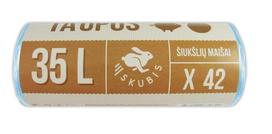 Šiukšlių maišai SKUBIS MaxEco, mėlynos sp., 6 mikr., 35 l, 42 vnt.