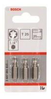 Sukimo antgaliai BOSCH Extra Hard, T25, 25 mm, 3 vnt.