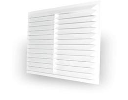 Plastikinės ventiliacijos grotelės D220120W, 220 x 120 mm, klijuojamos