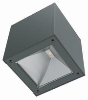 Sieninis LED lauko šviestuvas CUBE, įkraunamas saulės energija, 0.9 W