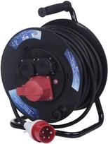 Ilgiklis ritėje EMOS, 25 m, 5x1,5 mm², 3 Fazių, 4 lizdai, IP44, juodos sp.