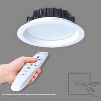 Įleidžiama LED panelė TOPE BERN, 18 W, 1496 lm, reg. šviesos srautas, 3000 - 6500 K, ø19 cm