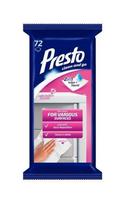 Drėgnos servetėlės su vašku PRESTO CLEAN, 80 vnt.