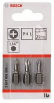 Sukimo antgaliai BOSCH Extra Hard, PH1, 25 mm, 3 vnt.
