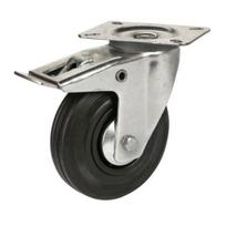 Vežimėlio ratukas, Ø125 mm, su stabdžiu, 125 kg
