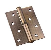 Durų lankstas 464, 100 x 74 mm, dešininis, durims be užlaidos, sendinto žalvario sp.